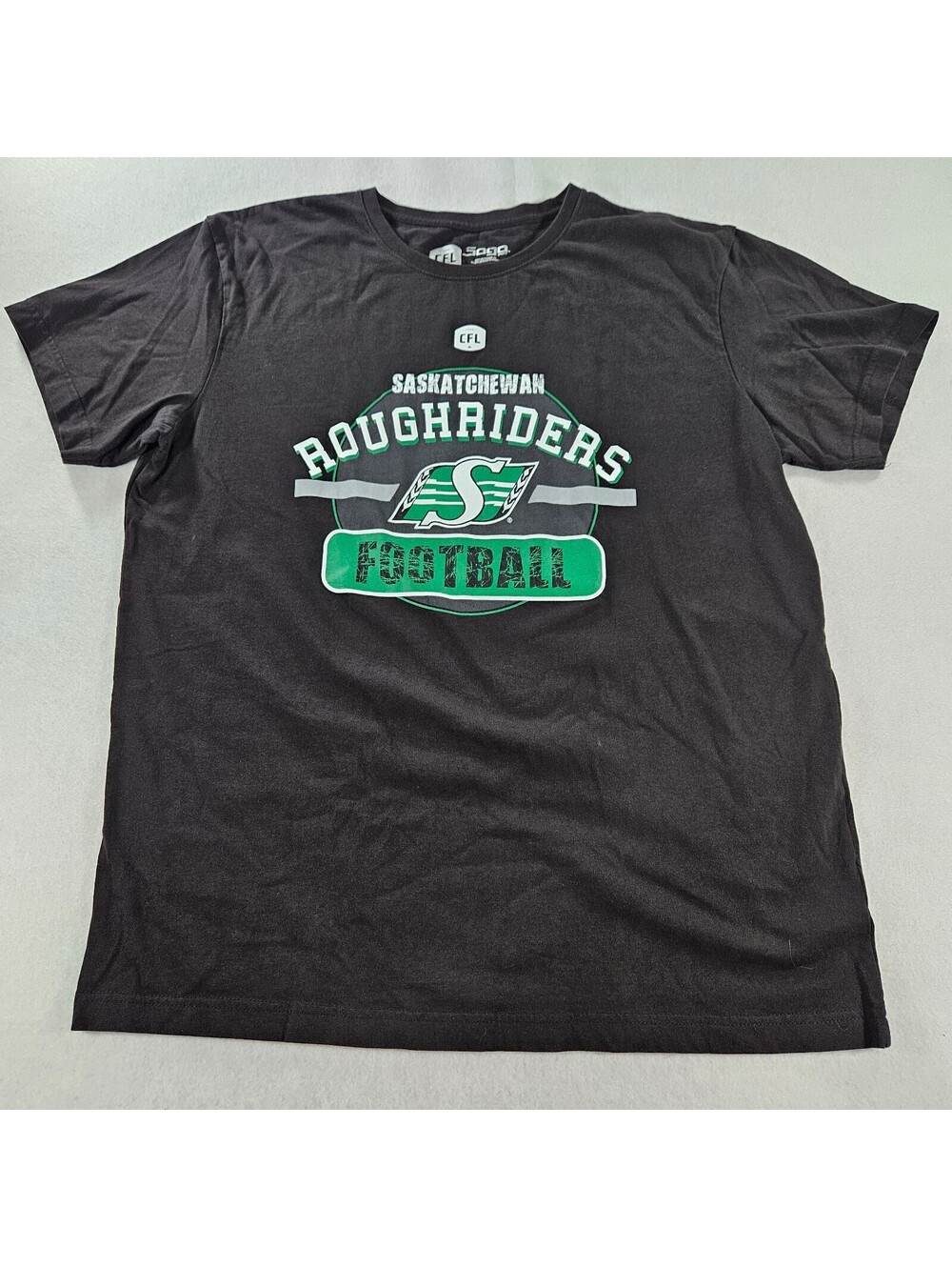 Saskatchewan Roughriders Shirt Mens XL Blk CFL Football Sogo Sports Graphic Tee